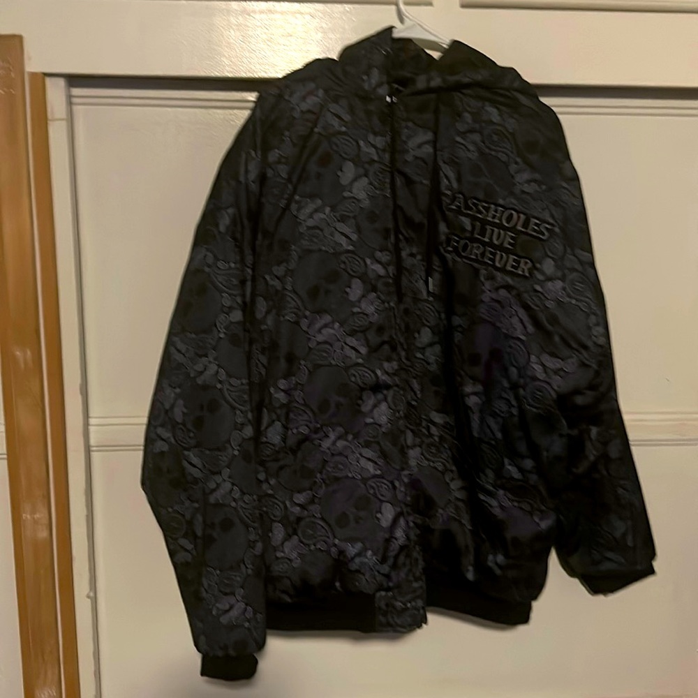 Assholes Live Forever hooded bomber winter coat XXL